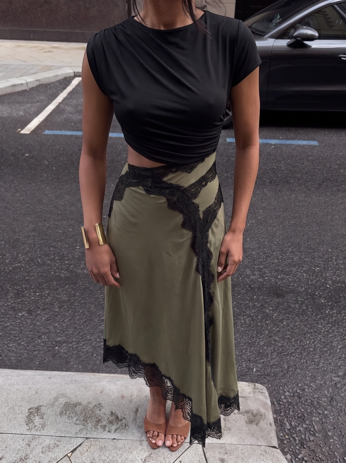 Olive Lace Dress