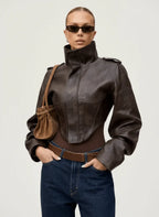 Studio Leather Jacket - TUA. Milano #