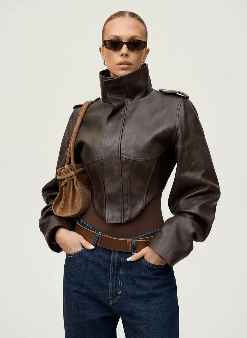 Studio Leather Jacket - TUA. Milano #